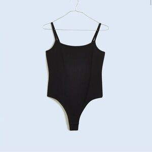 Madewell Tank Thong Bodysuit in Black Size XXS NWT